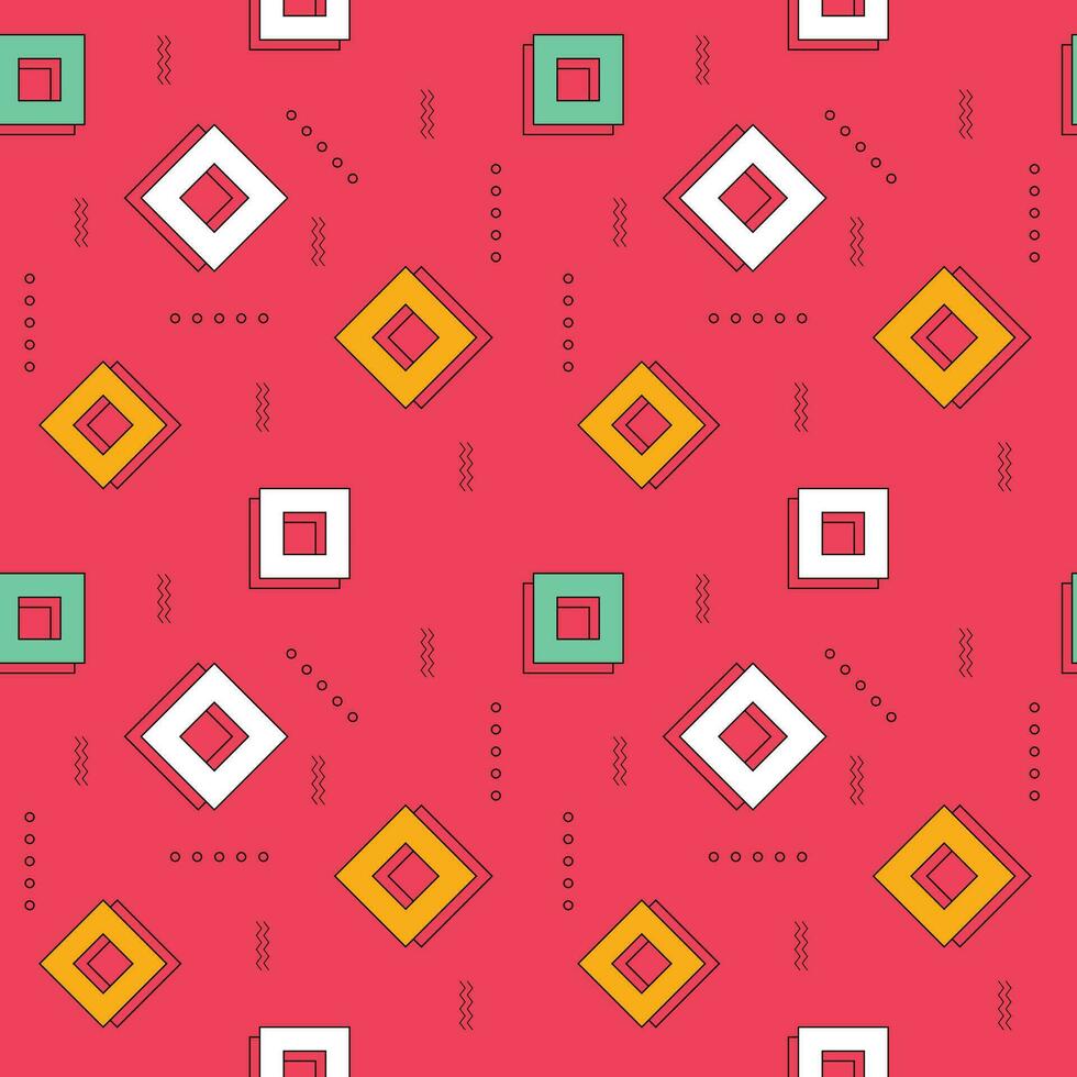 Seamless vector memphis pattern new trend