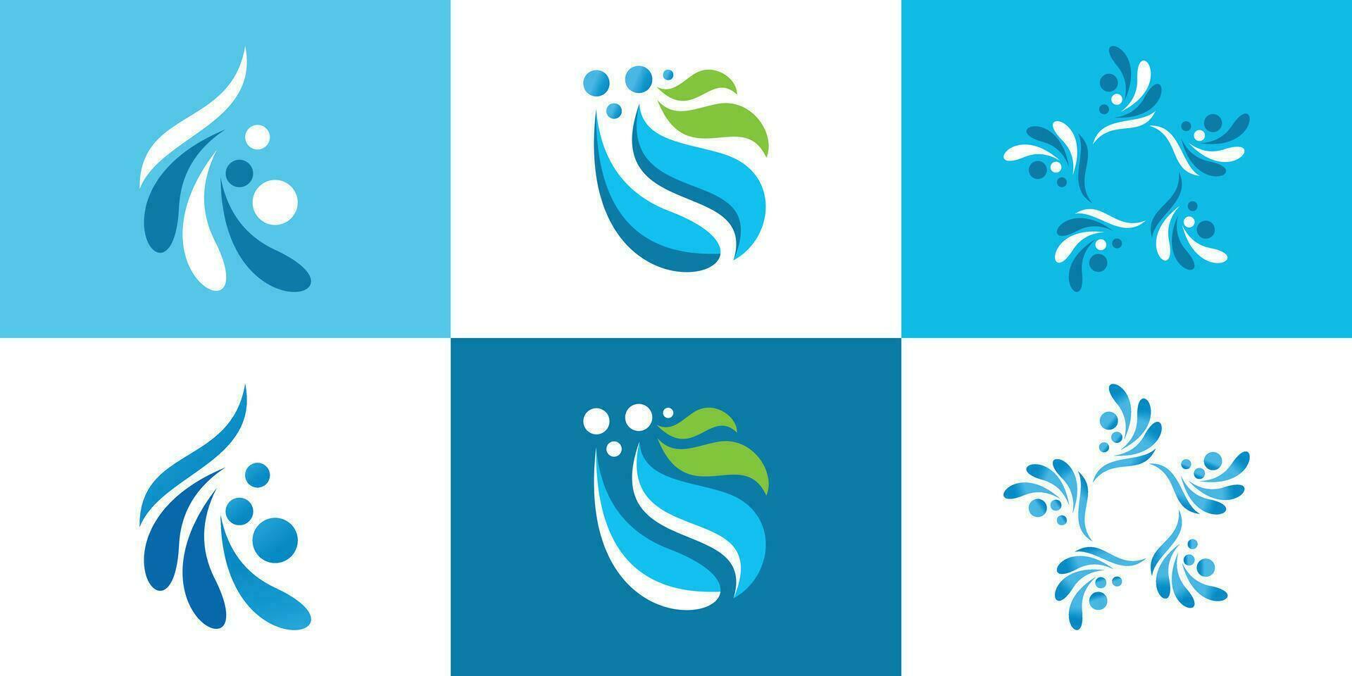 Set clean logo design with unique style concept Premium Vector