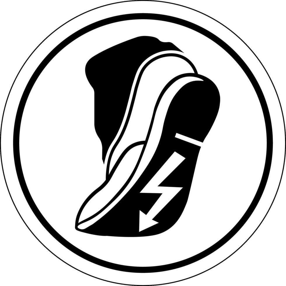 Caution Sign Use Anti-Static Footwear Symbol vector