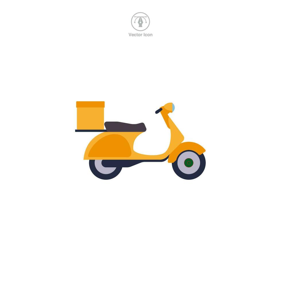 Scooter icon symbol vector illustration isolated on white background