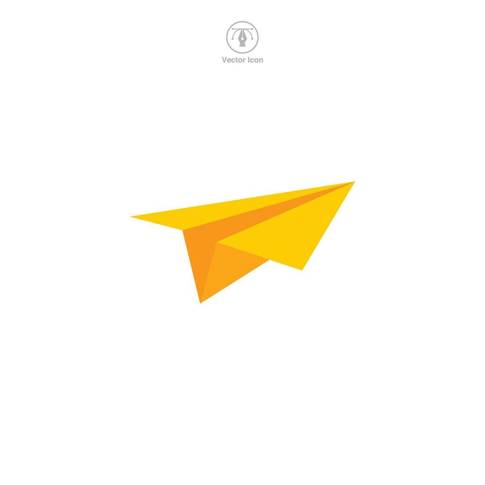 papel avión icono símbolo vector ilustración aislado en blanco antecedentes