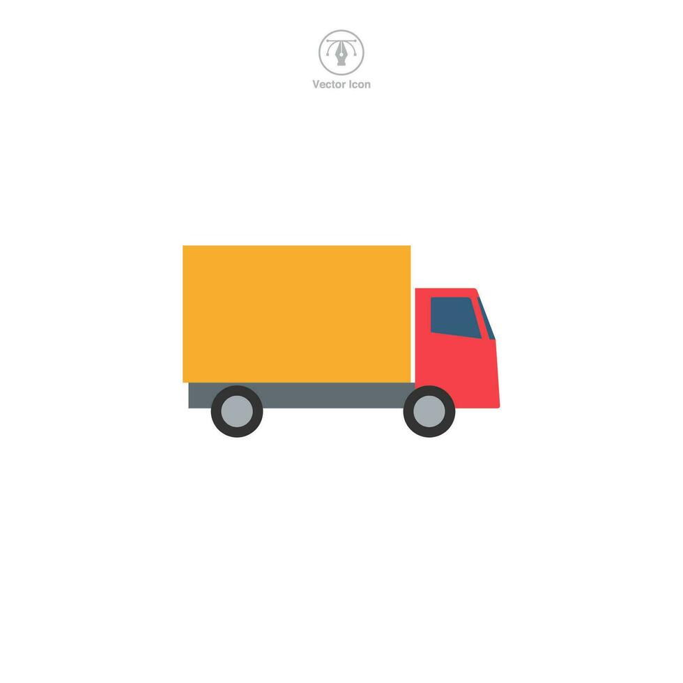 camión icono símbolo vector ilustración aislado en blanco antecedentes