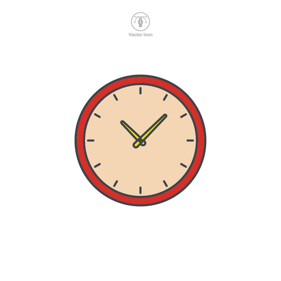 reloj icono símbolo vector ilustración aislado en blanco antecedentes