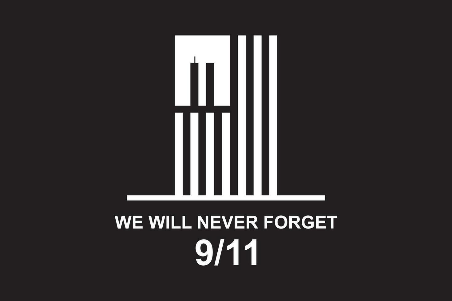 Patriot Day Flag Design. We Will Never Forget 911 Design vector