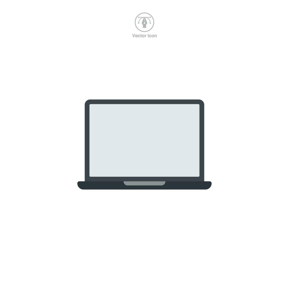 laptop icon symbol vector illustration isolated on white background