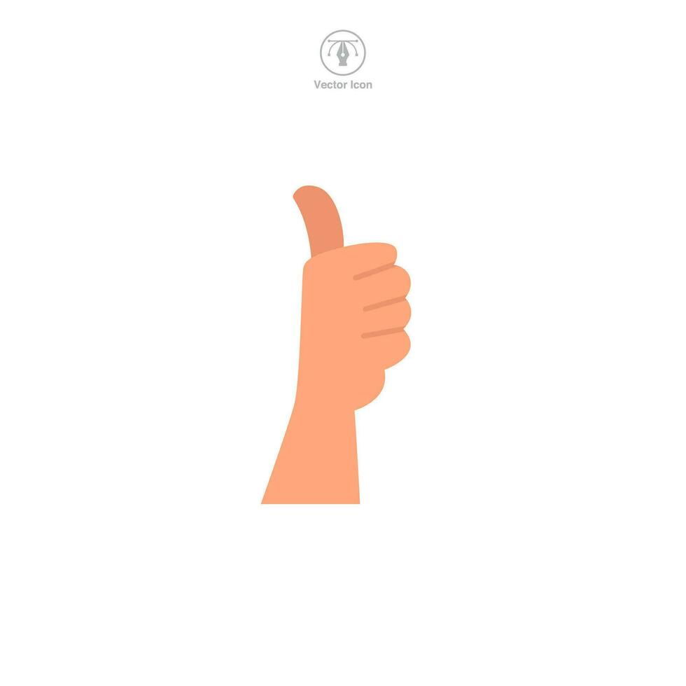 Thumbs Up icon symbol vector illustration isolated on white background