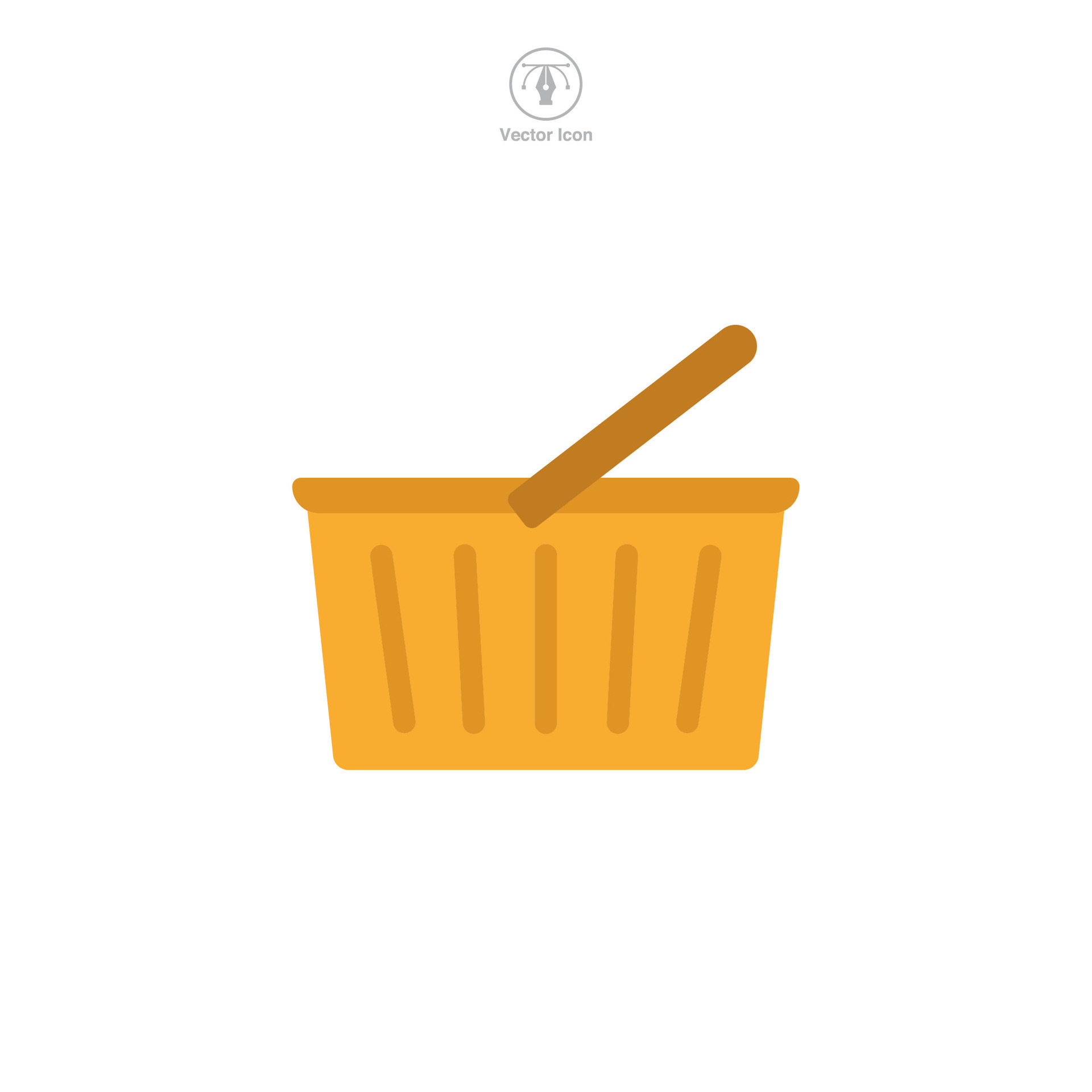 Basket icon symbol vector illustration isolated on white background