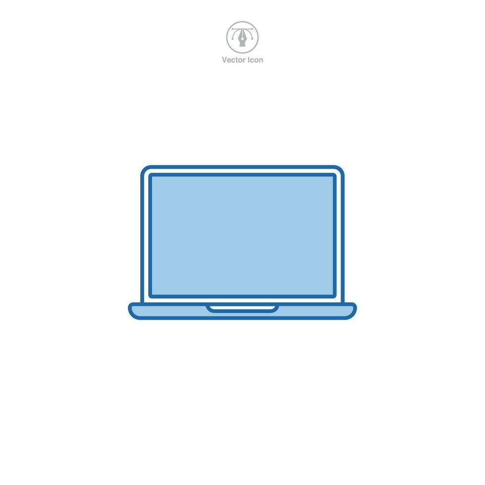 laptop icon symbol vector illustration isolated on white background