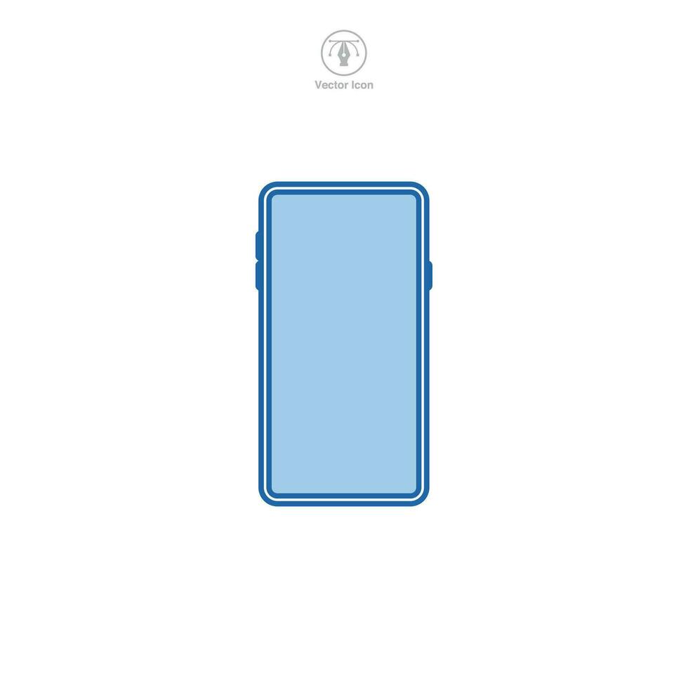 Mobile Phone icon symbol vector illustration isolated on white background