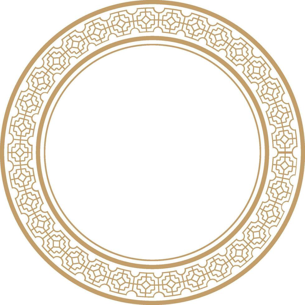 Chinese golden circle frame decorative design. vector