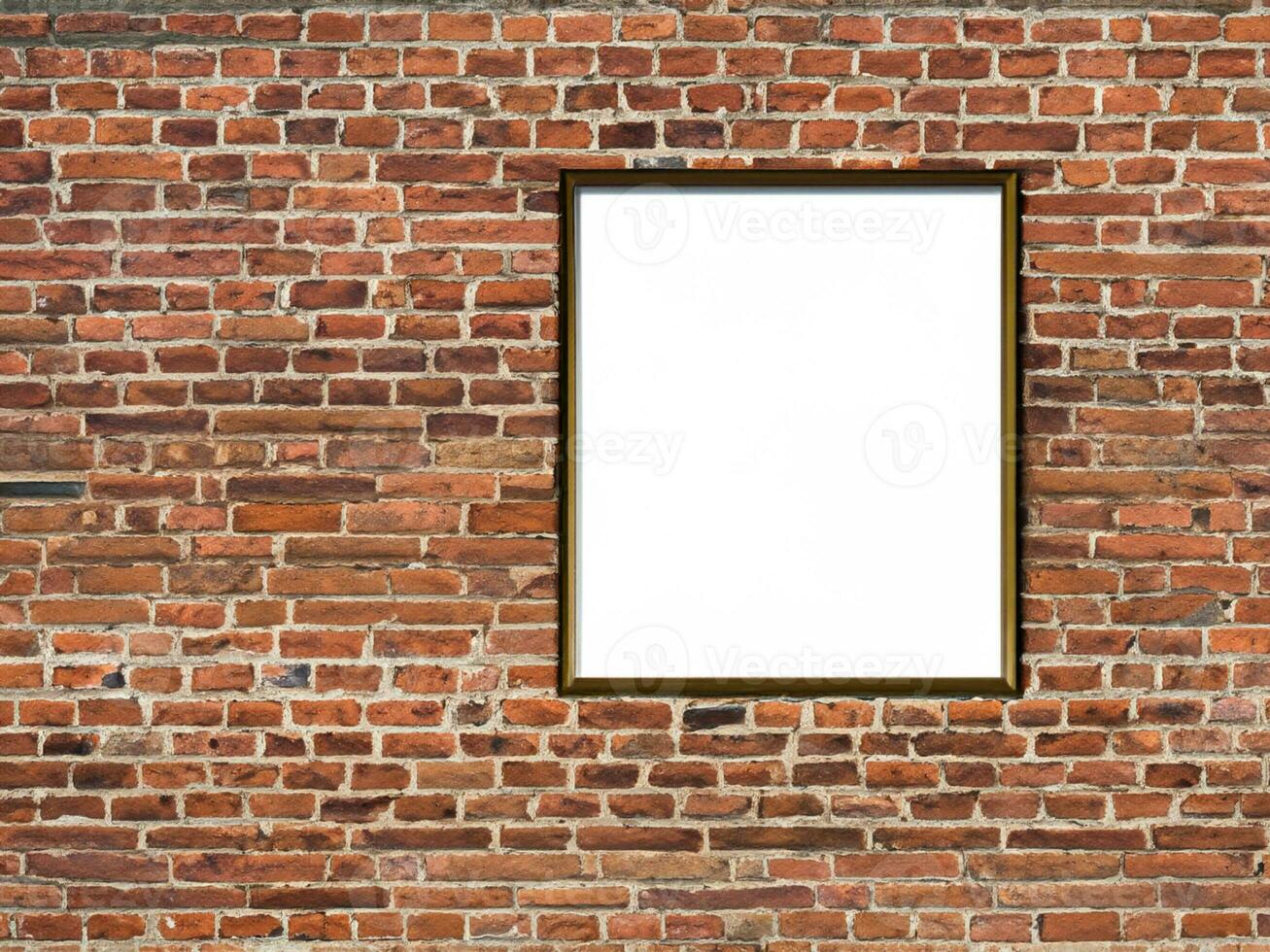 blank billboard on the brick wall. photo