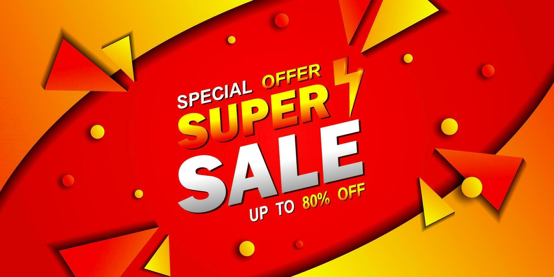 Vector Illustration Limited Time Super Sale Banner