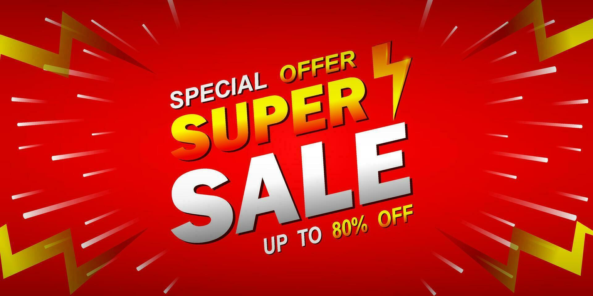 Vector Illustration Limited Time Super Sale Banner