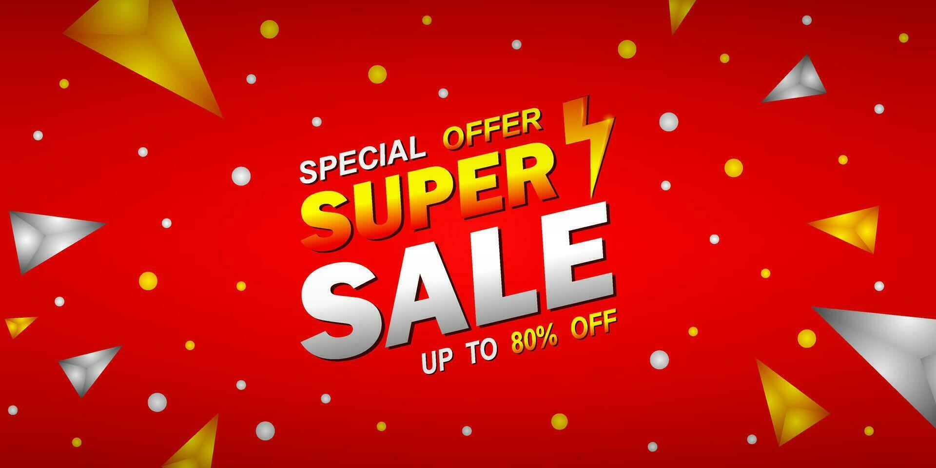 Vector Illustration Limited Time Super Sale Banner