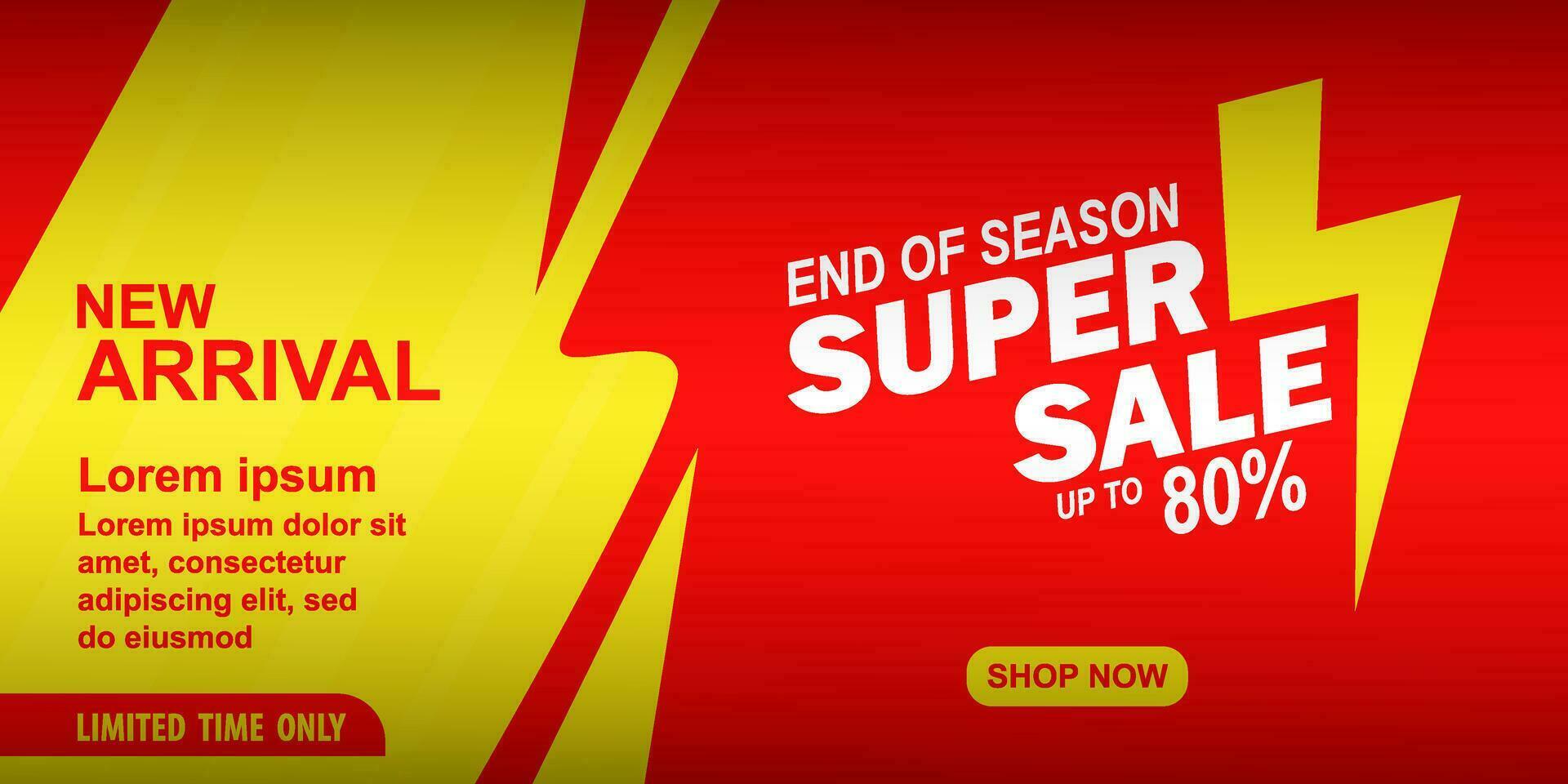 Vector Illustration Limited Time Super Sale Banner