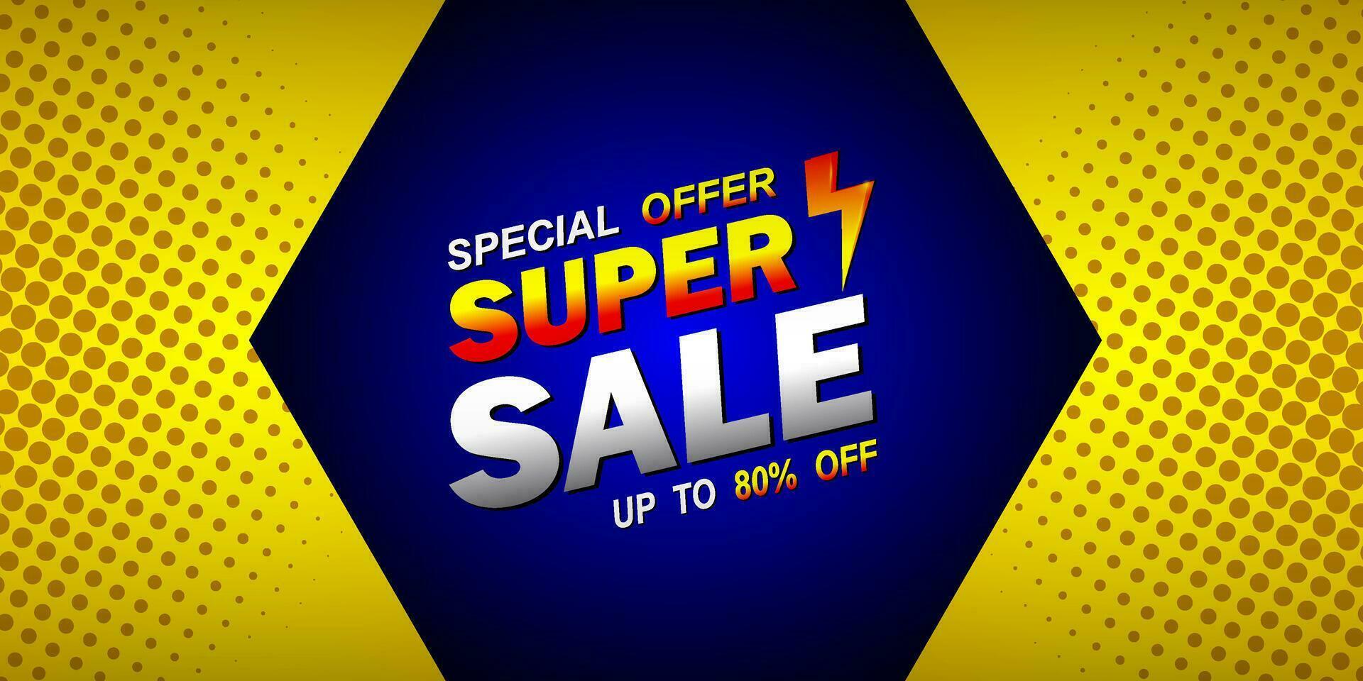 Vector Illustration Limited Time Super Sale Banner