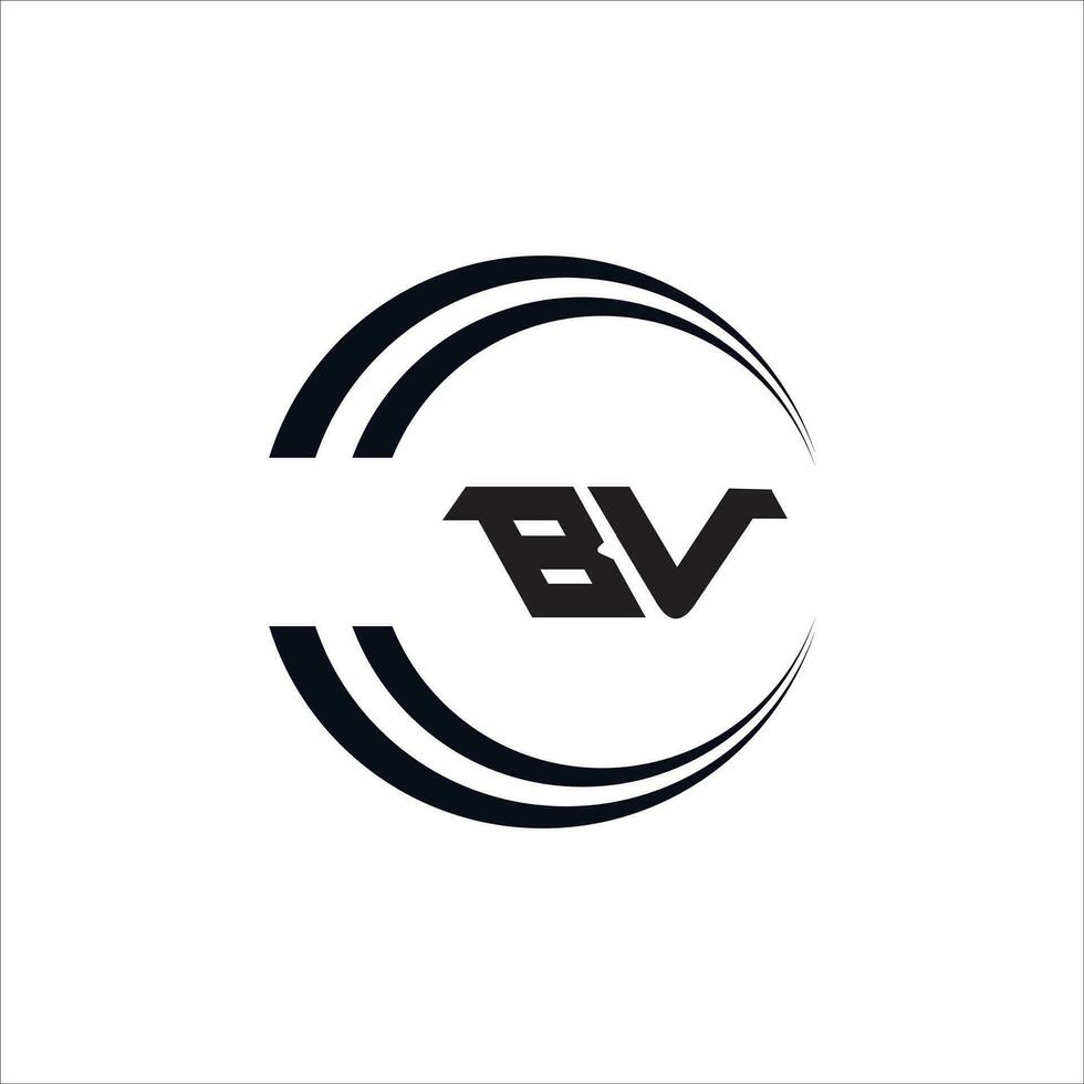 VB BV logo design vector template