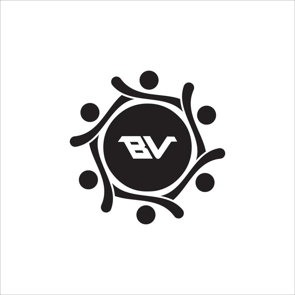 VB BV logo design vector template