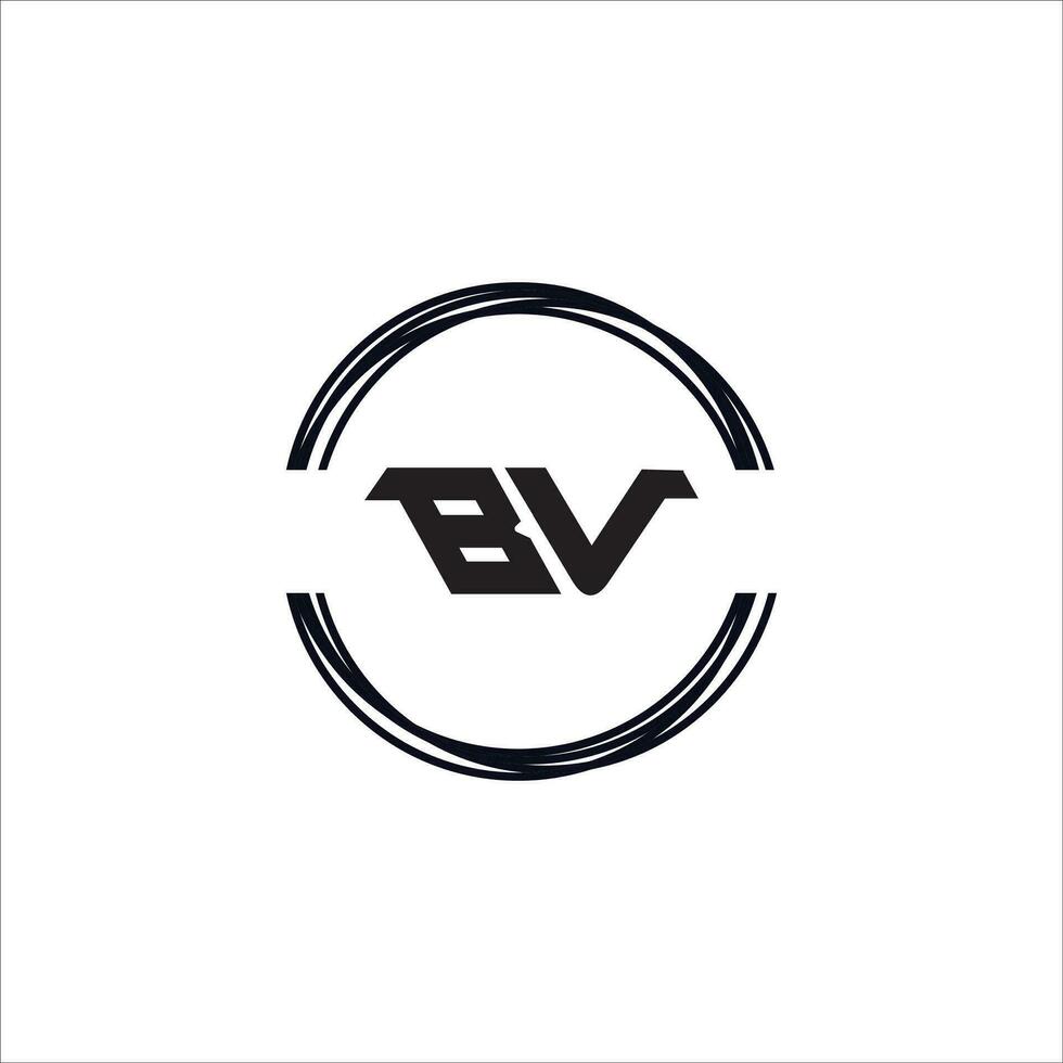 VB BV logo design vector template