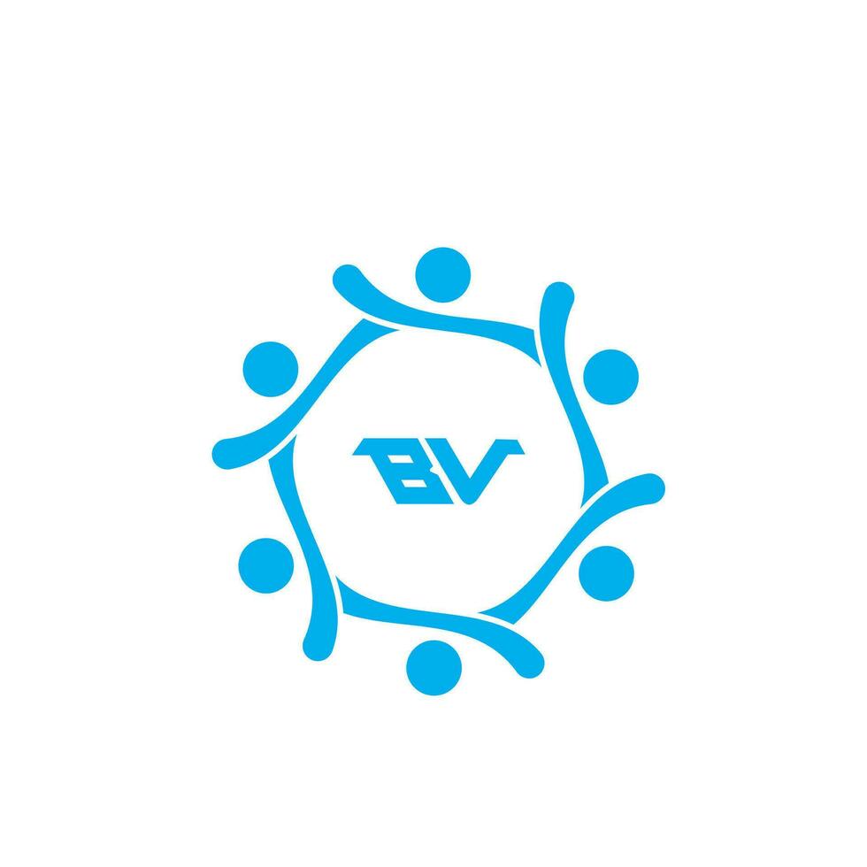 VB BV logo design vector template