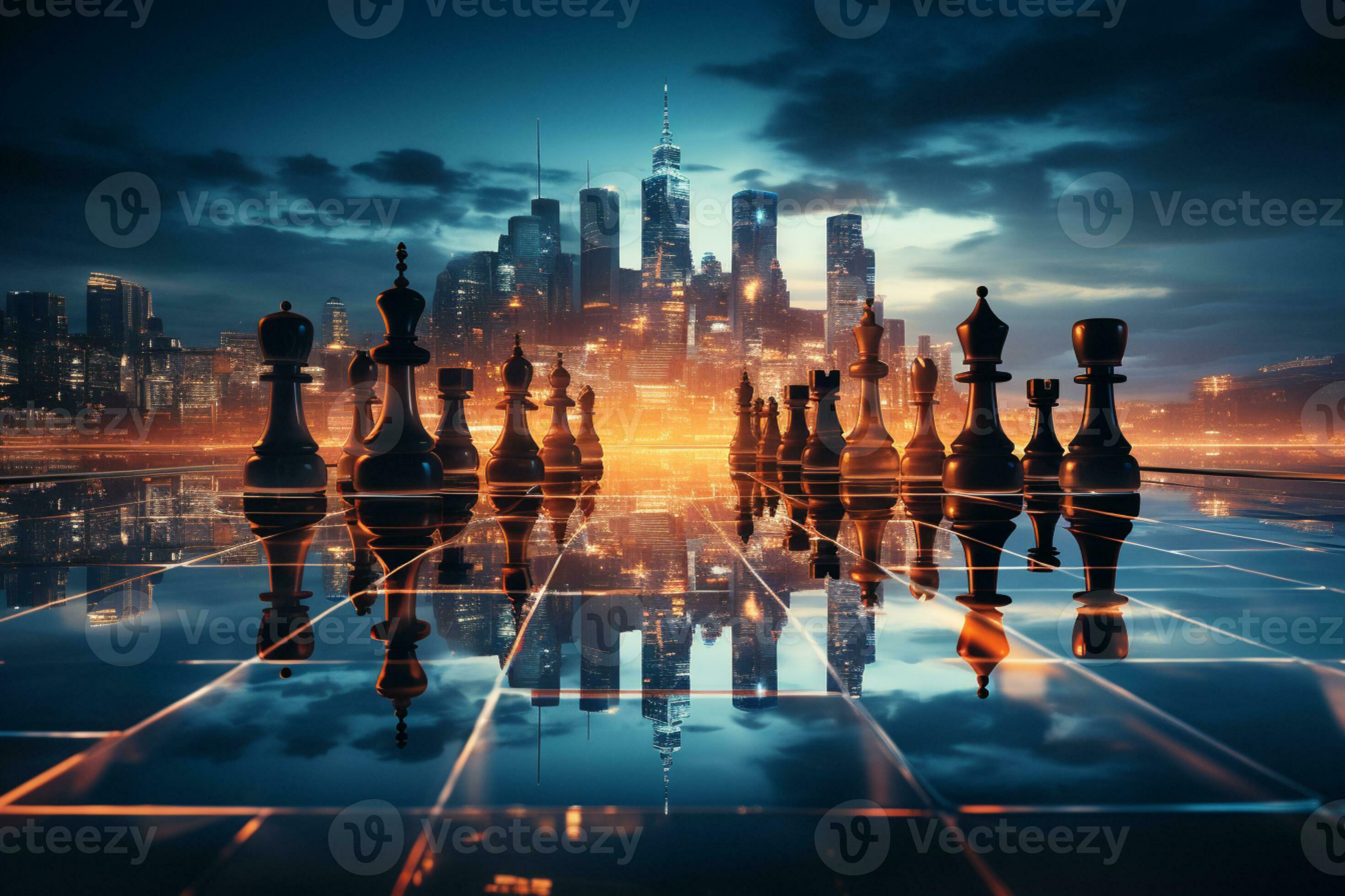 Neural network artistry chess pieces harmonize with skyscrapers in  brilliance Vertical Mobile Wallpaper AI Generated 29319838 Stock Photo at  Vecteezy