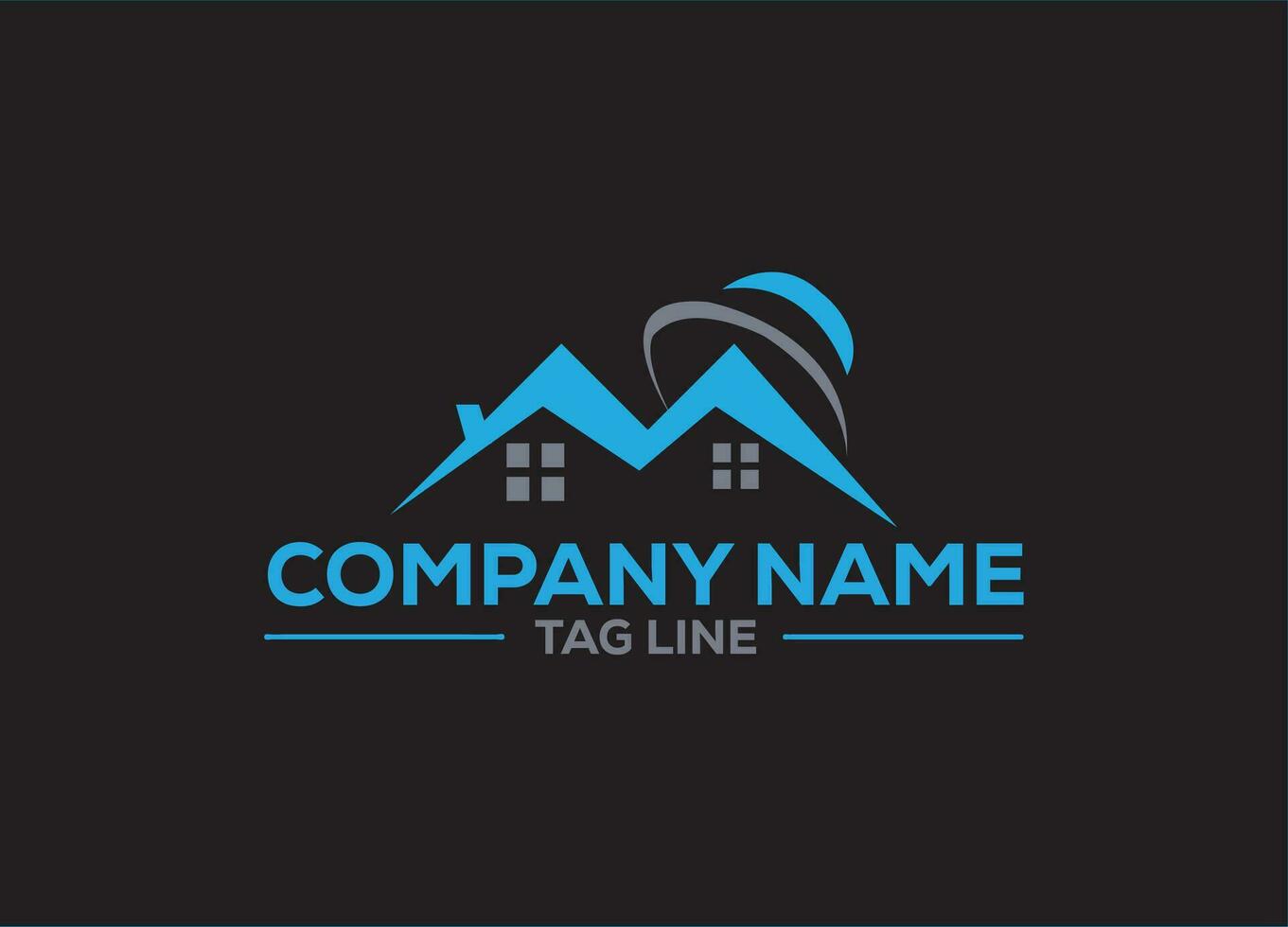 Real Estate Logo or Icon Design Vector Image Template