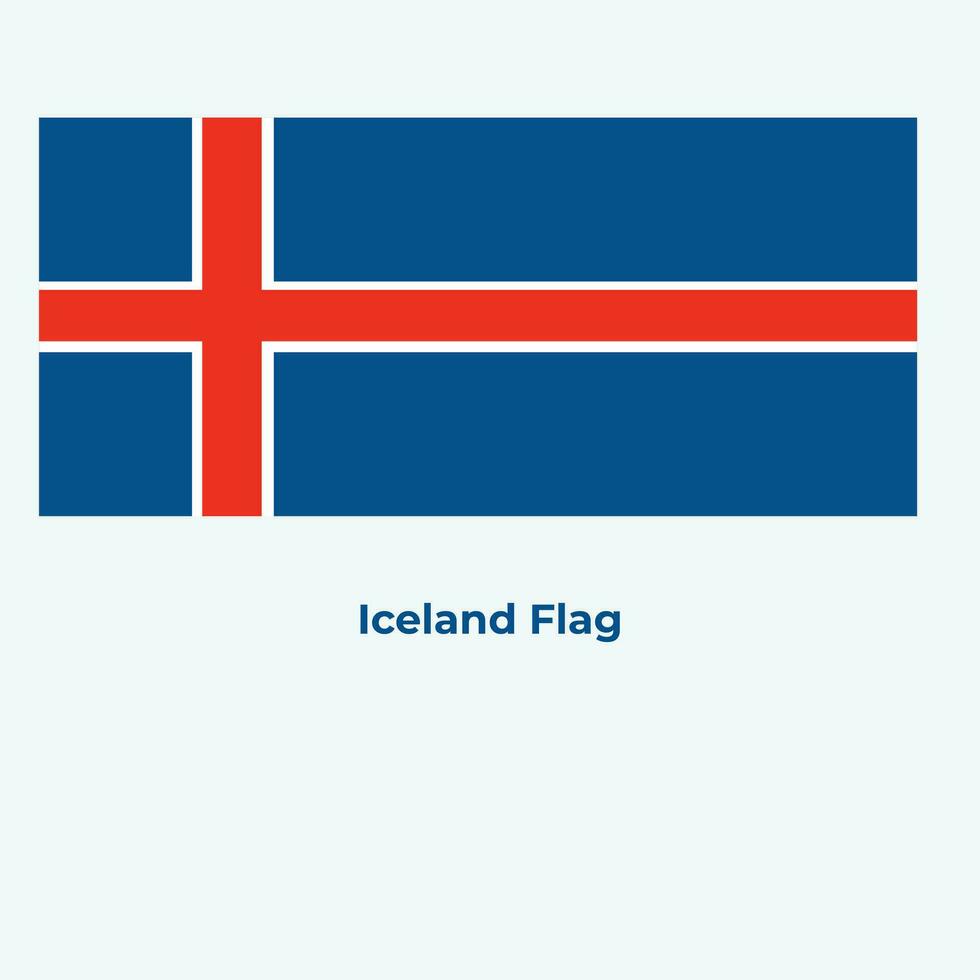 The Iceland Flag vector