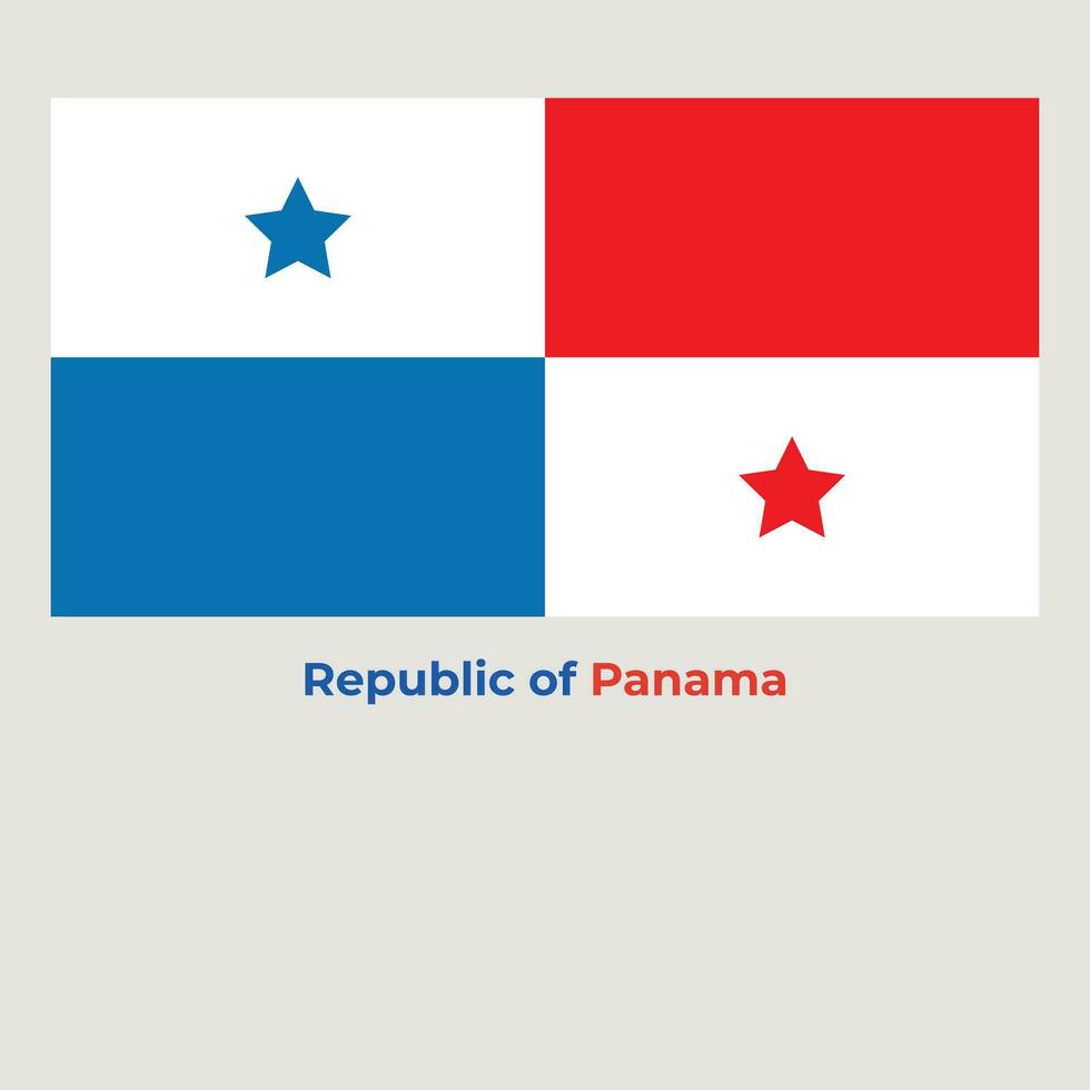 The Panama Flag vector