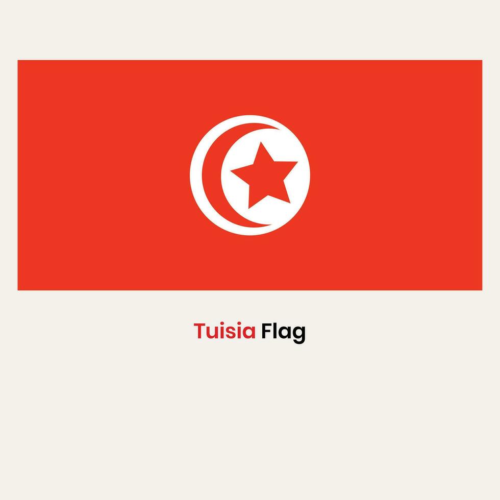 el tuinisia bandera vector