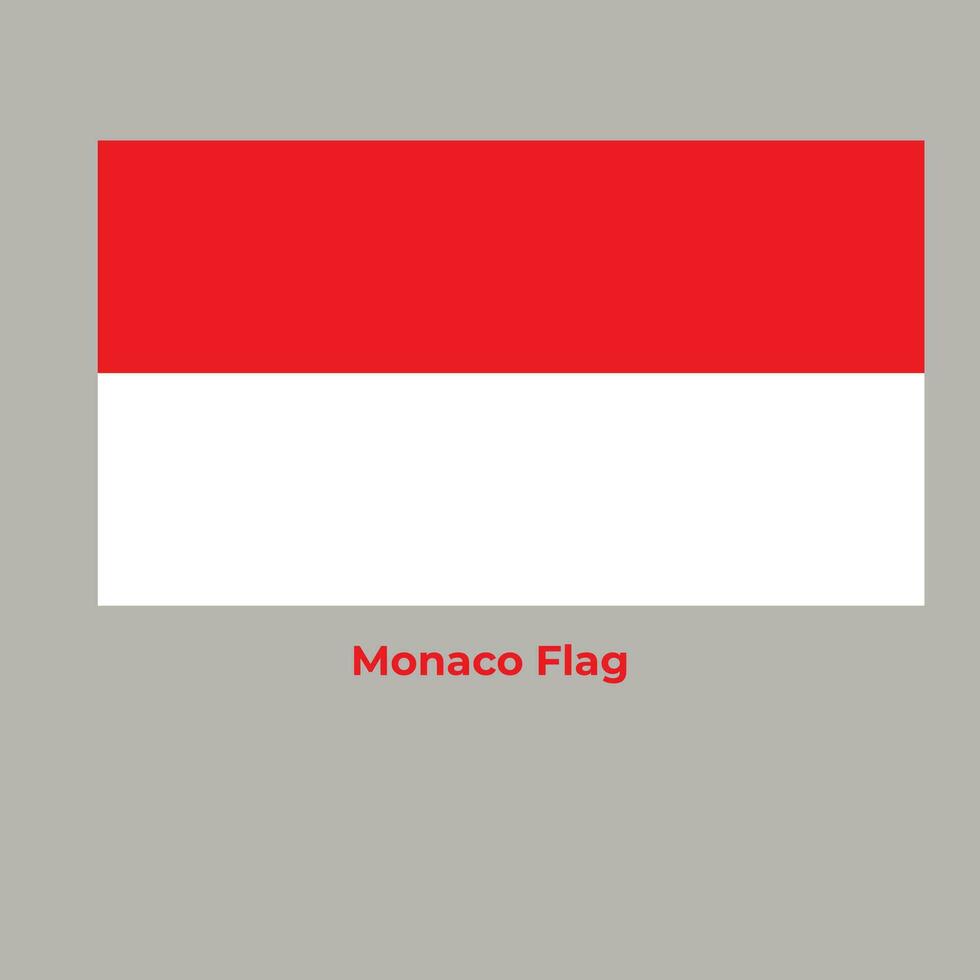 The Monaco Flag vector