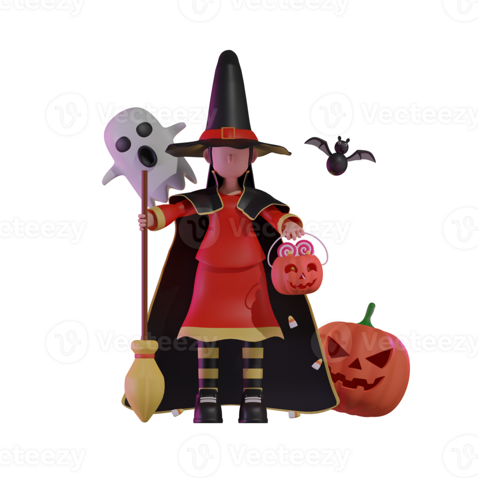 Halloween Characters Render Object Interactive png