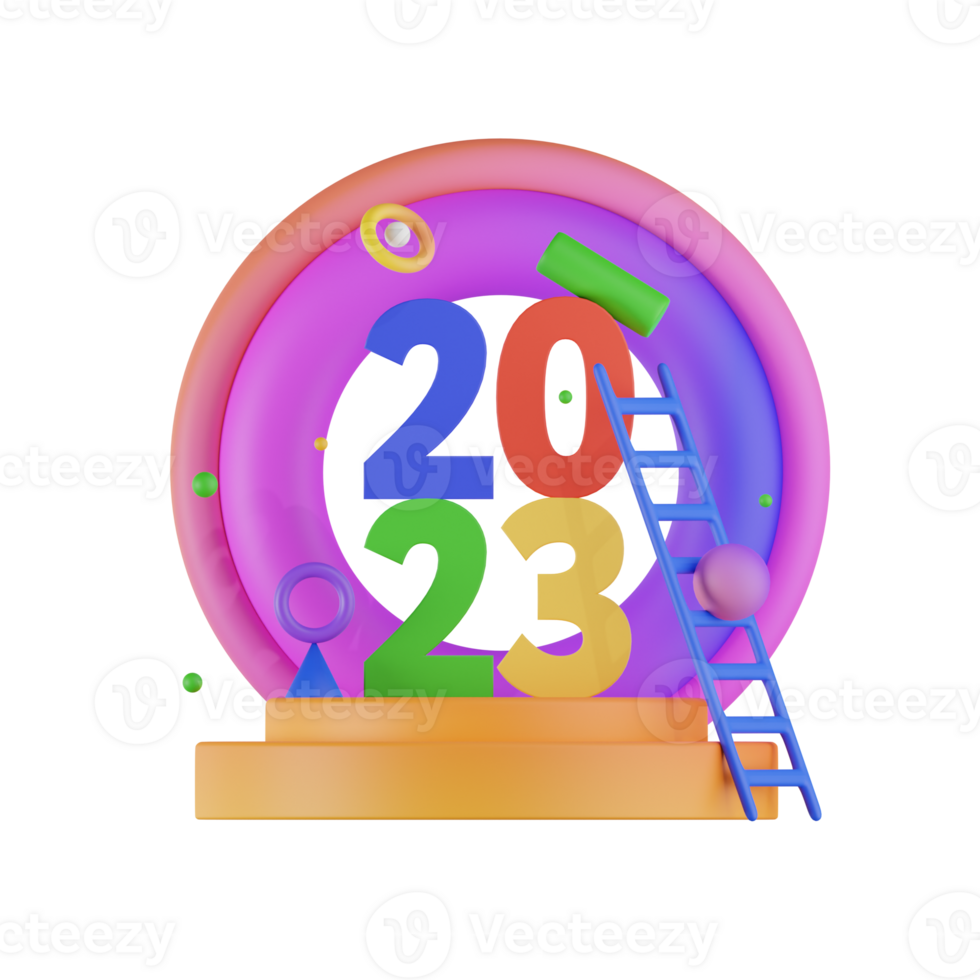 New Years 2023 Object Illustration png