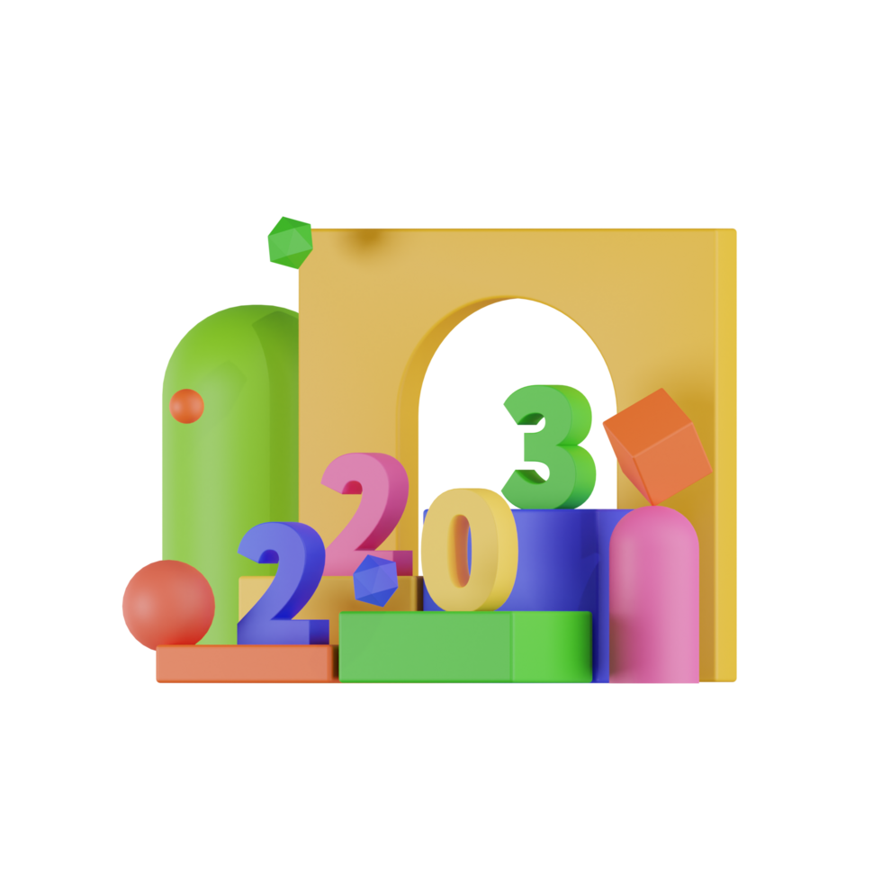 New Years 2023 Object Illustration png