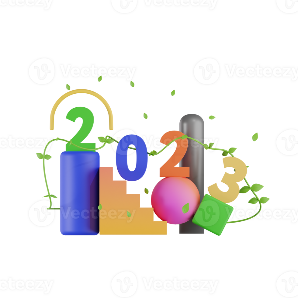 New Years 2023 Object Illustration png