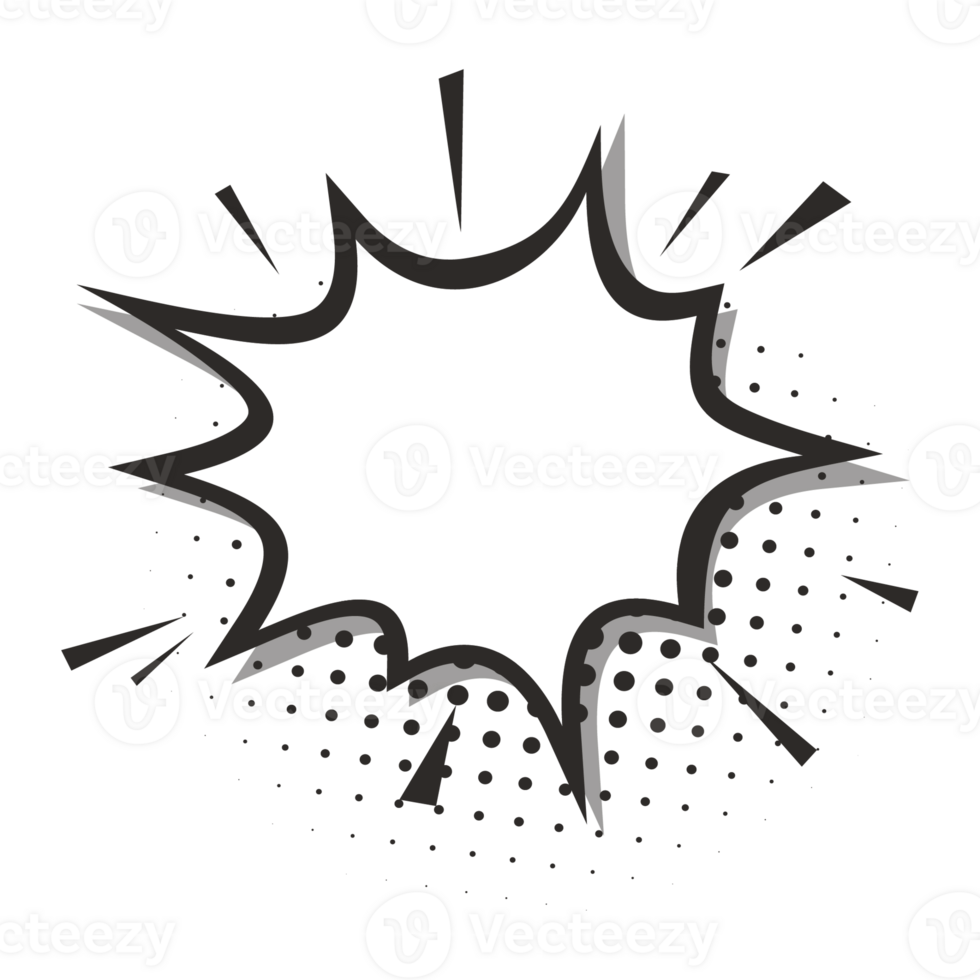 Boom Retro Outline 2D Illustration png