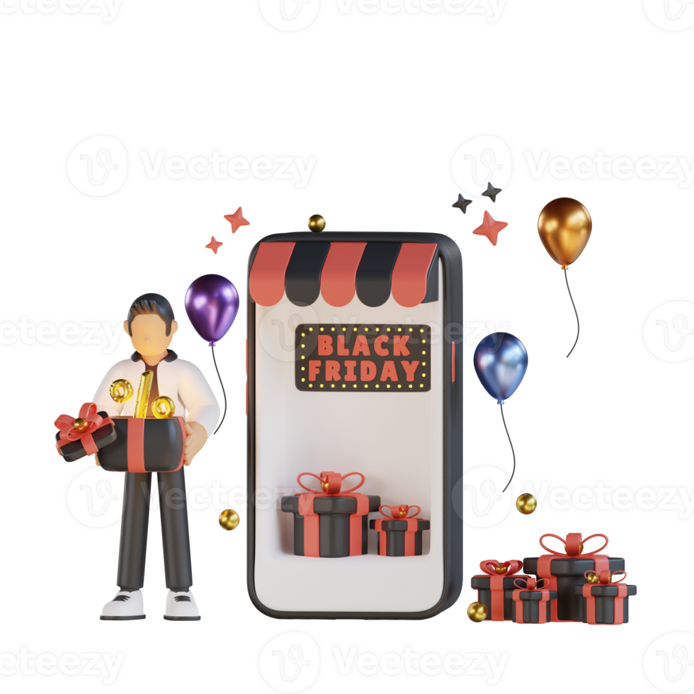 Black Friday 3D Illustration png
