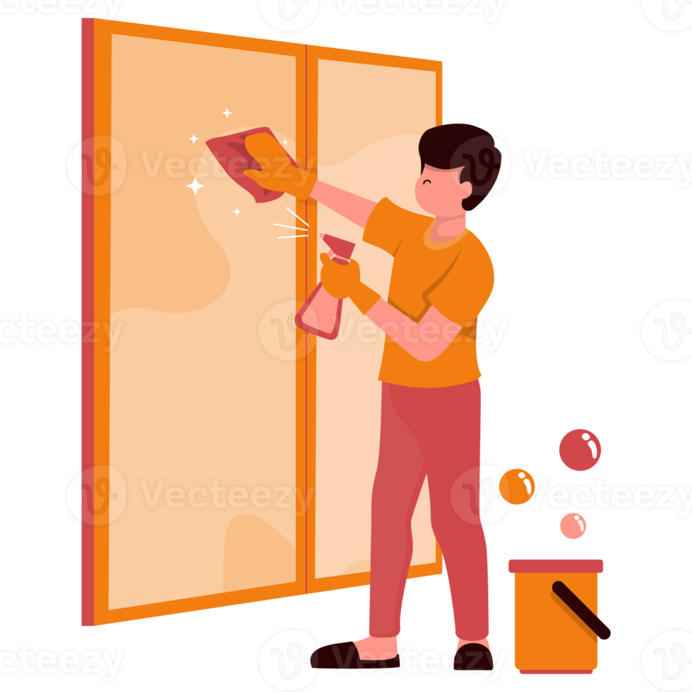 Work Activity Clean the glass Illustration png