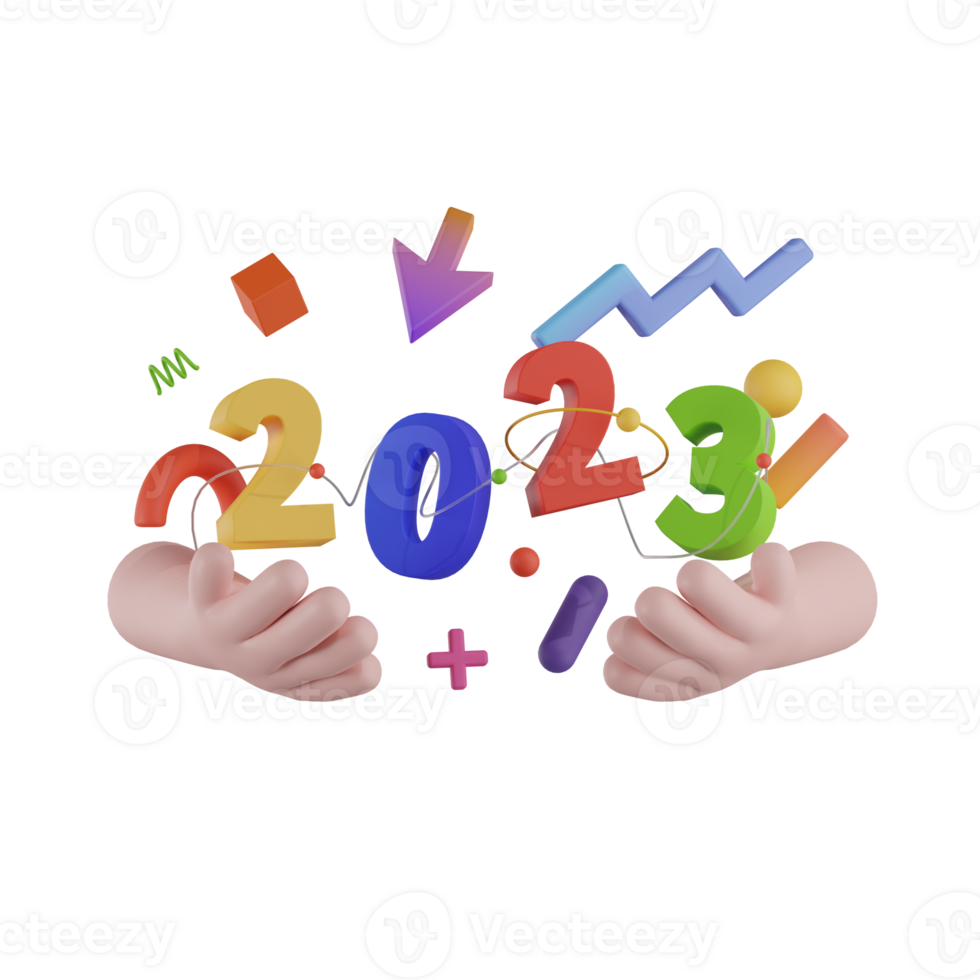 New Years 2023 Object Illustration png