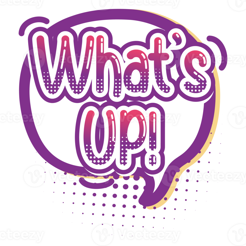 Whats up icon Retro Color 2D Illustration png