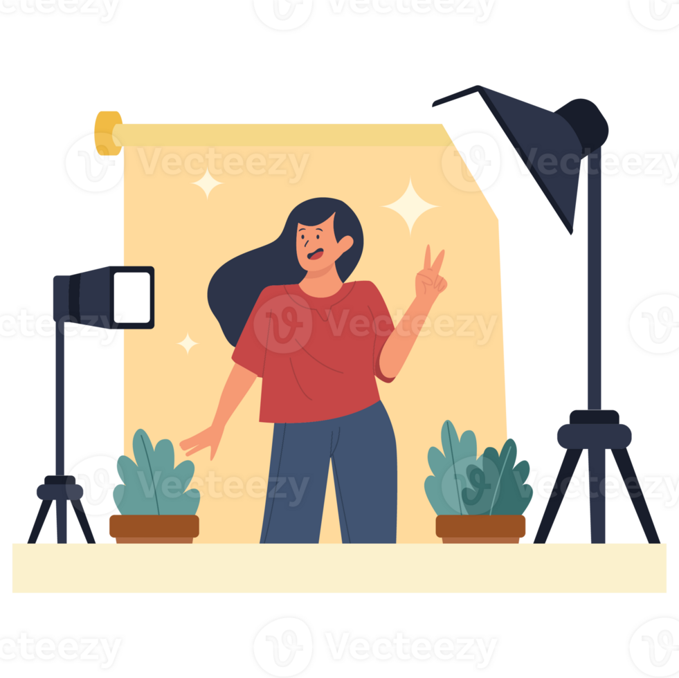 Model Photo Photo Studio 2D Color Illustrations png