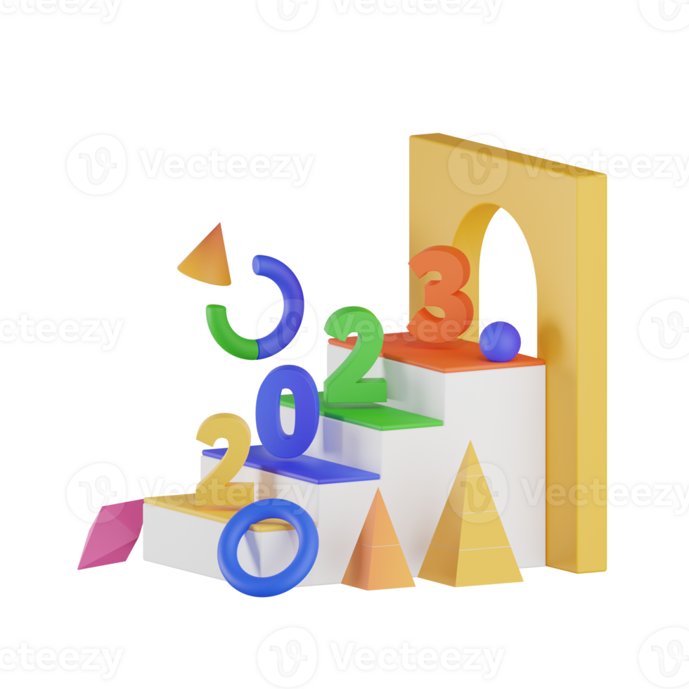 New Years 2023 Object Illustration png