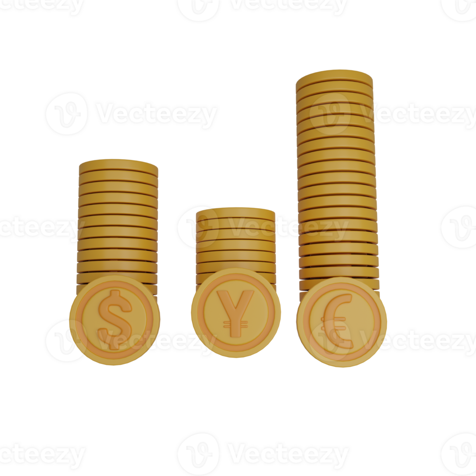 financial icon 3d rendering png