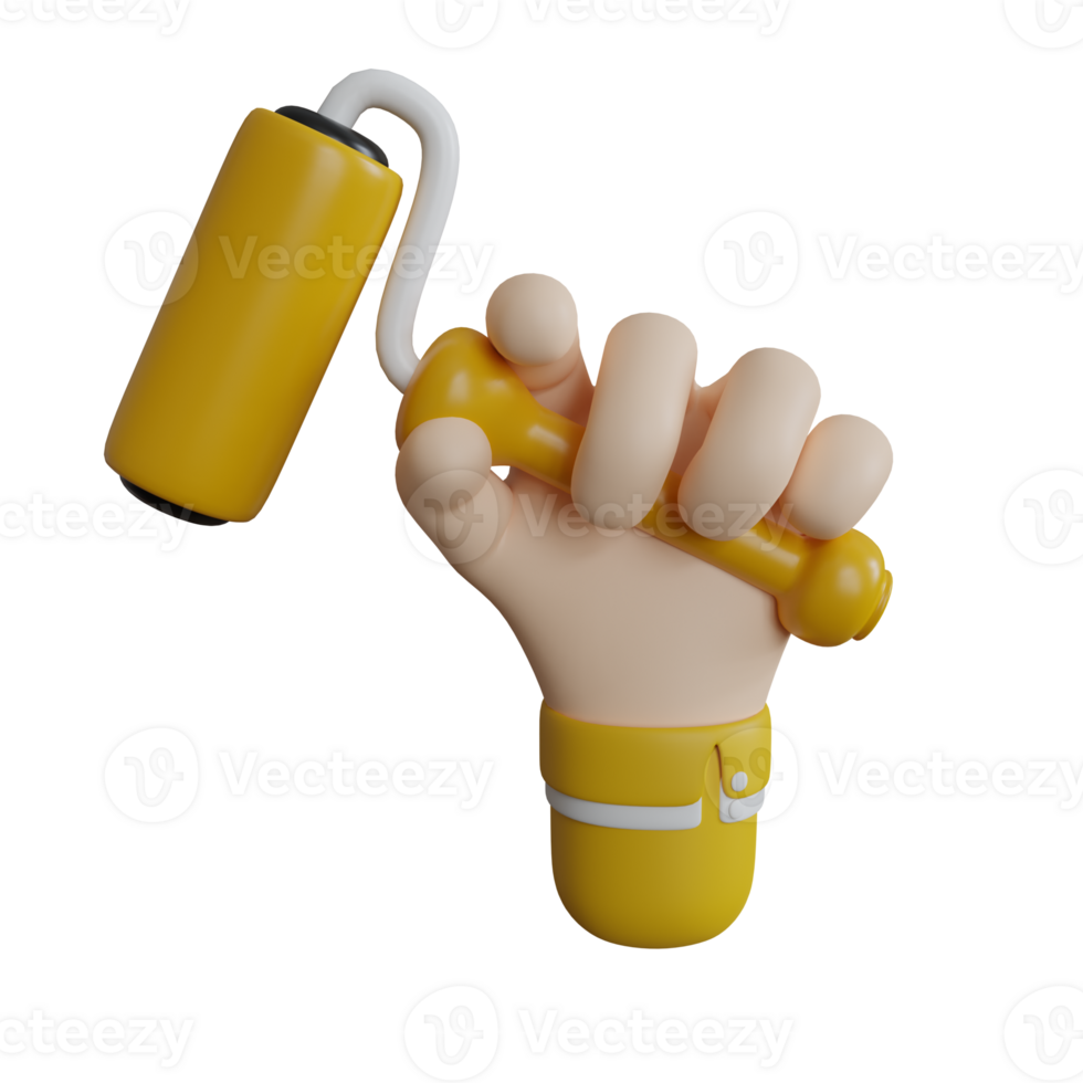 3d rendering of a construction worker icon png