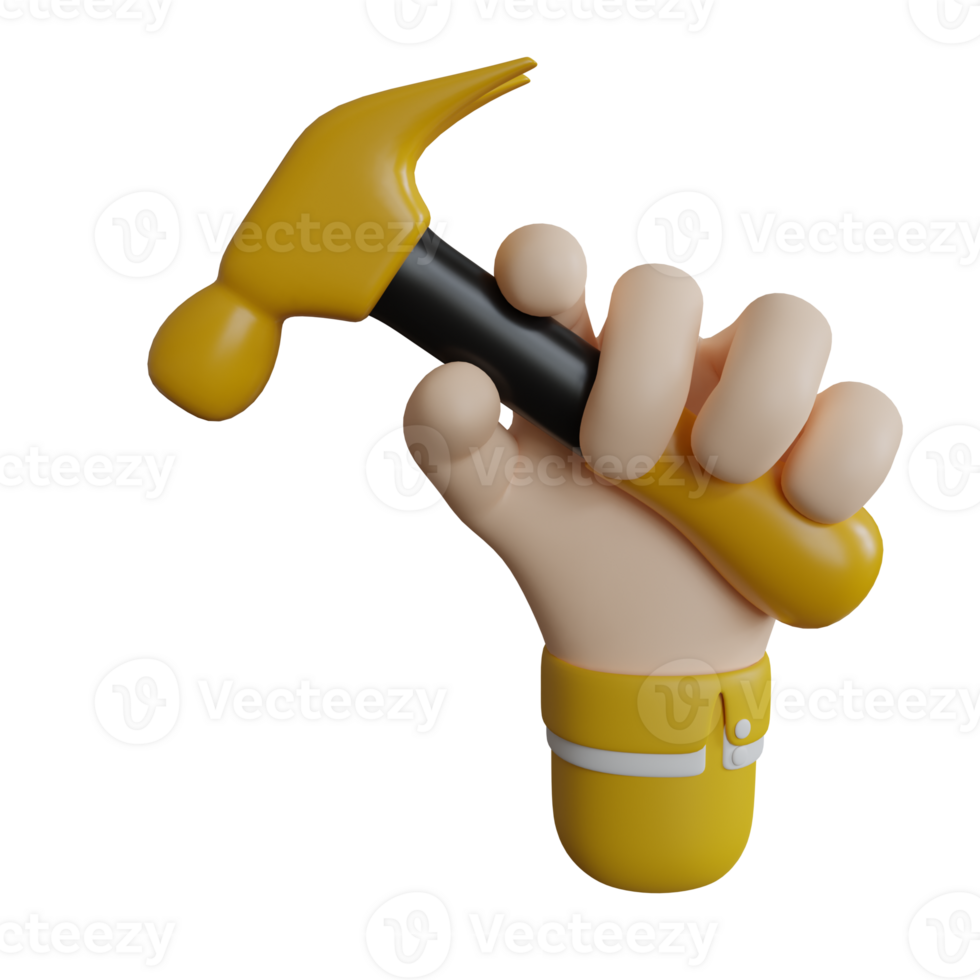 3d rendering of a construction worker icon png