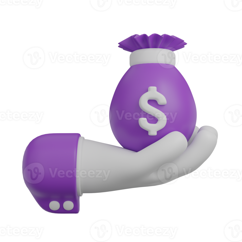 3d rendering of financial icons png