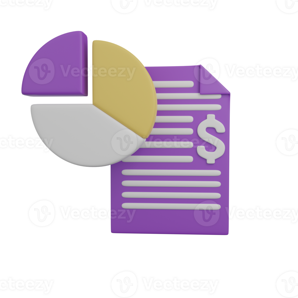 3d rendering of financial icons png