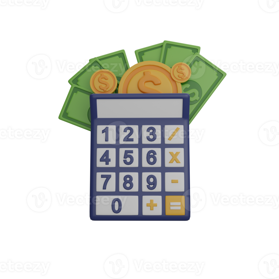 financial icon 3d rendering png