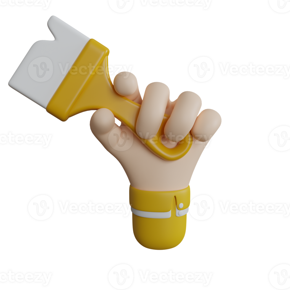 3d rendering of a construction worker icon png