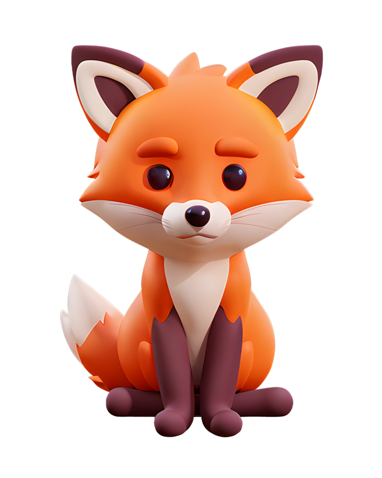 3D Illustration Red Fox png