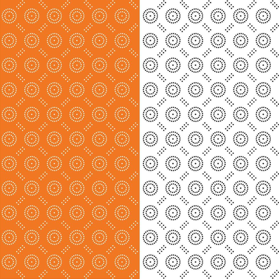 square rounded dots fabric and pattern design  Can be used for textile or paper. vector